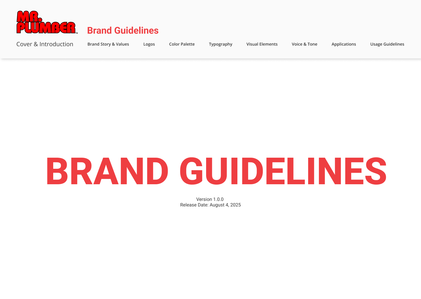 Mr. Plumber Brand Guidelines